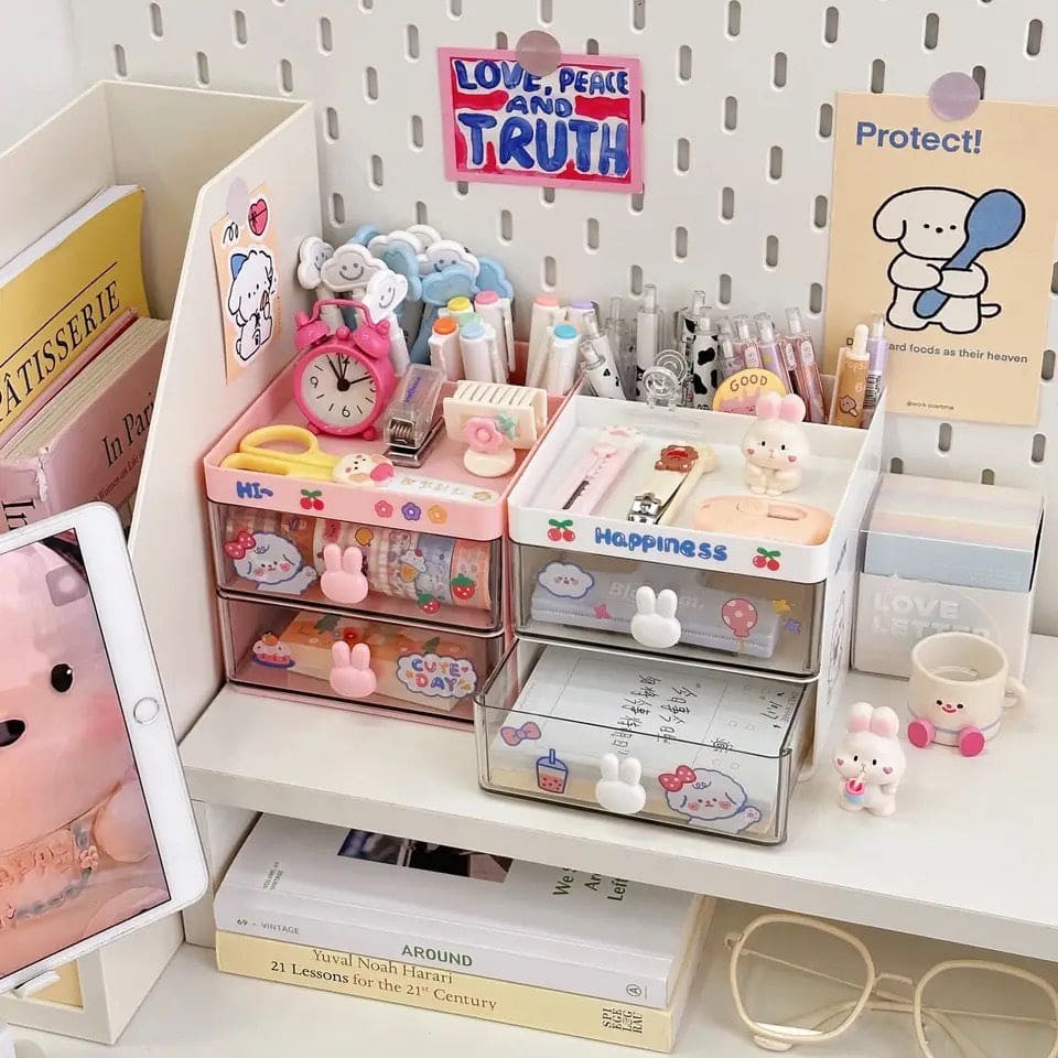 Cute Candy Stationary Organizer, Lovely Fashion Pen Holder with Sticker, Multifunctional Stationery Pencil Organizer, Large Capacity Waterproof Student Desk Holder Cute Candy Stationary Organizer, Lovely Fashion Pen Holder with Sticker, Multifunctional Stationery Pencil Organizer, Large Capacity Waterproof Student Desk Holder